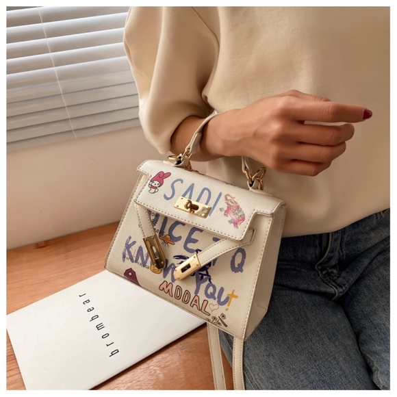 Sadi Bag My Melody Graffitti Elephant Art Handbag Mini Bag CHARM SOLD SEPARATELY - Picture 6 of 6